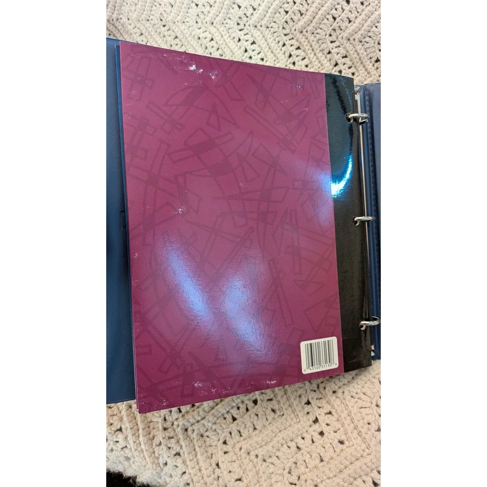 Vintage 1993 Mead Trapper Keeper XL Blue Textured Binder Neatbook Notebook 90s